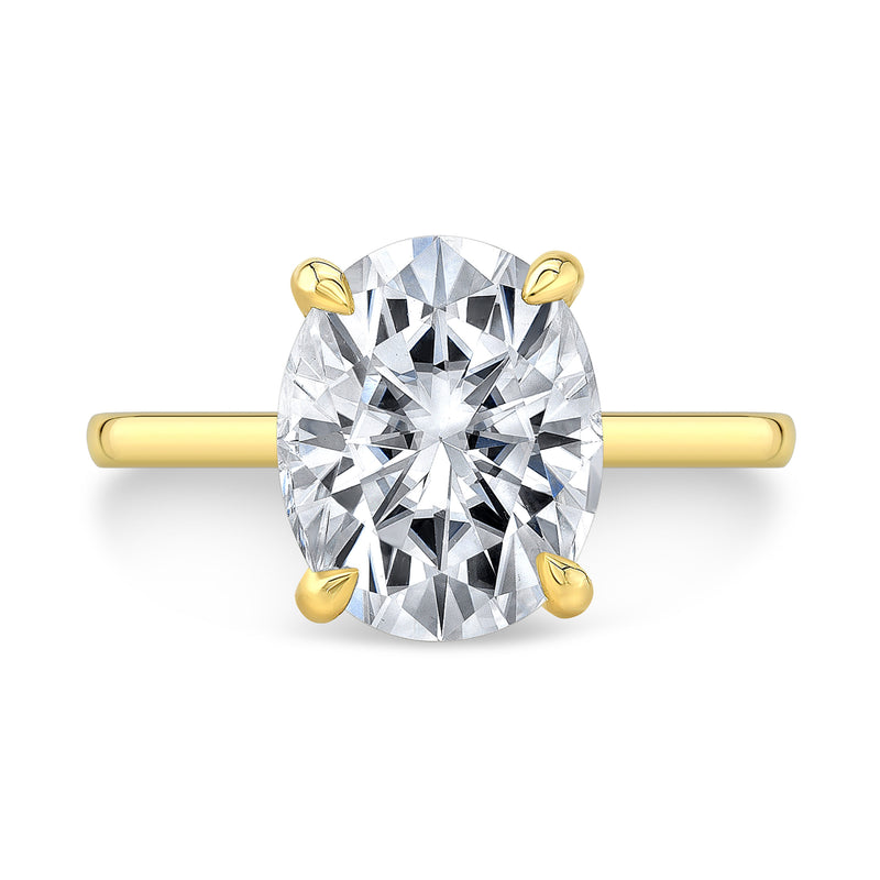 The Doenara | Oval Lab Diamond with Hidden Pavé Detail
