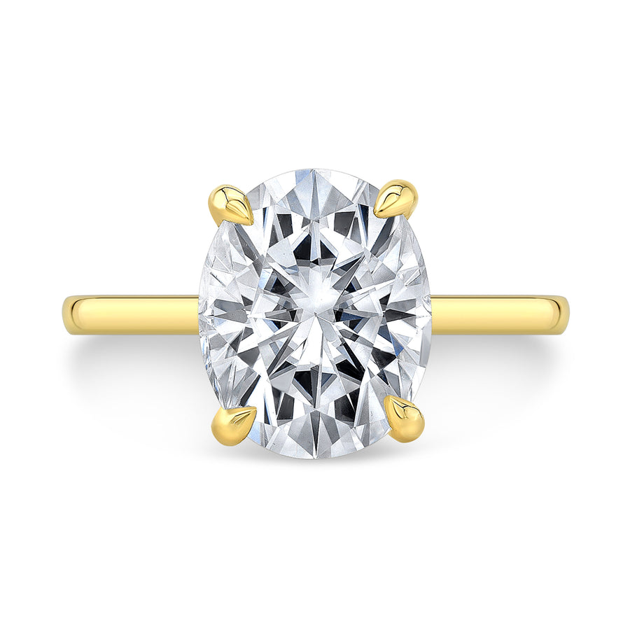 The Doenara | Oval Lab Diamond with Hidden Pavé Detail