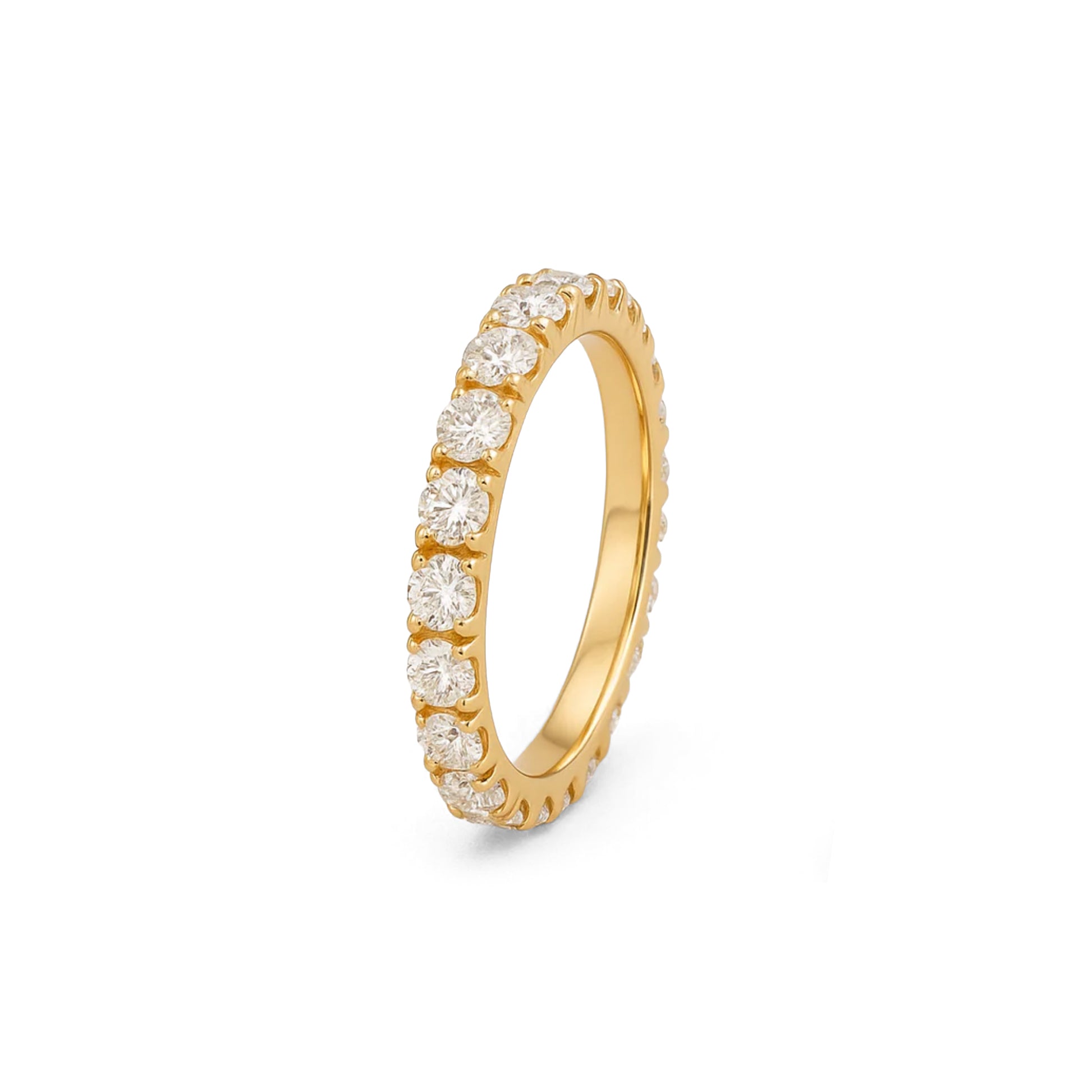 14k Gold 2mm Eternity Band