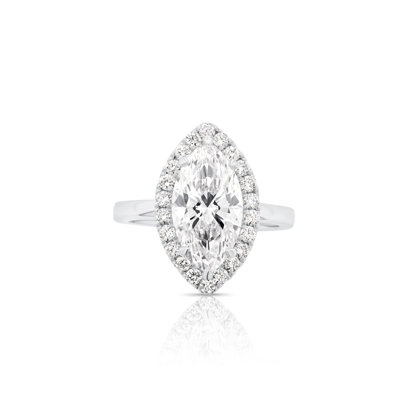 The Marquise Halo Elegance Ring