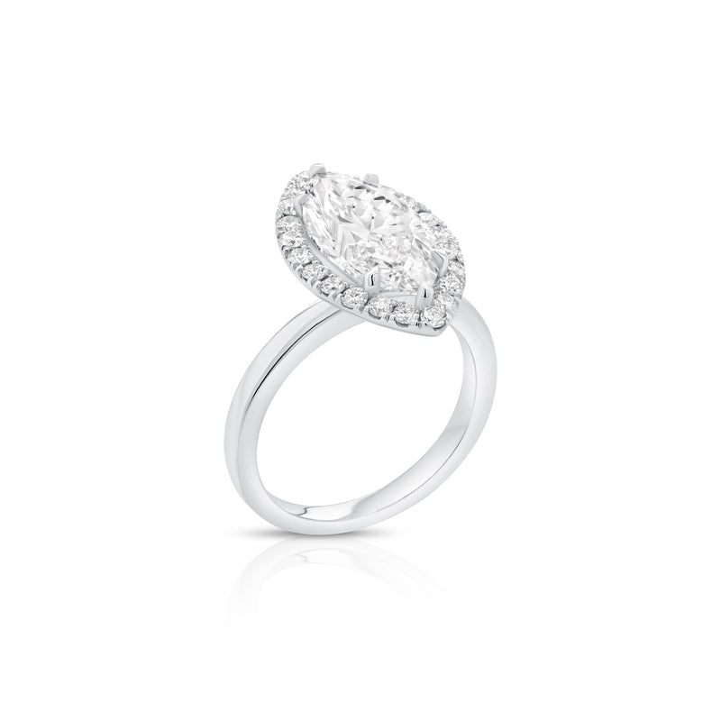 The Marquise Halo Elegance Ring