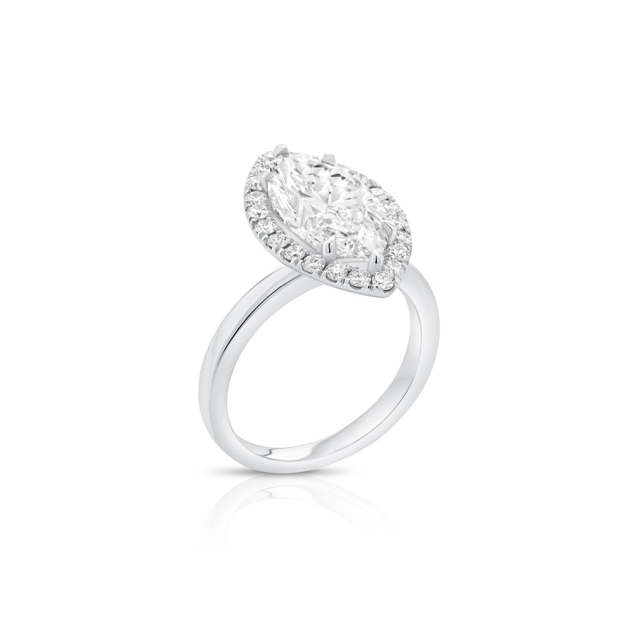 The Marquise Halo Elegance Ring