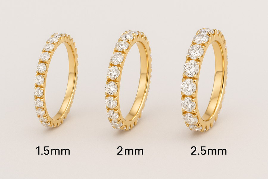 14k Gold 2.5mm Eternity Band
