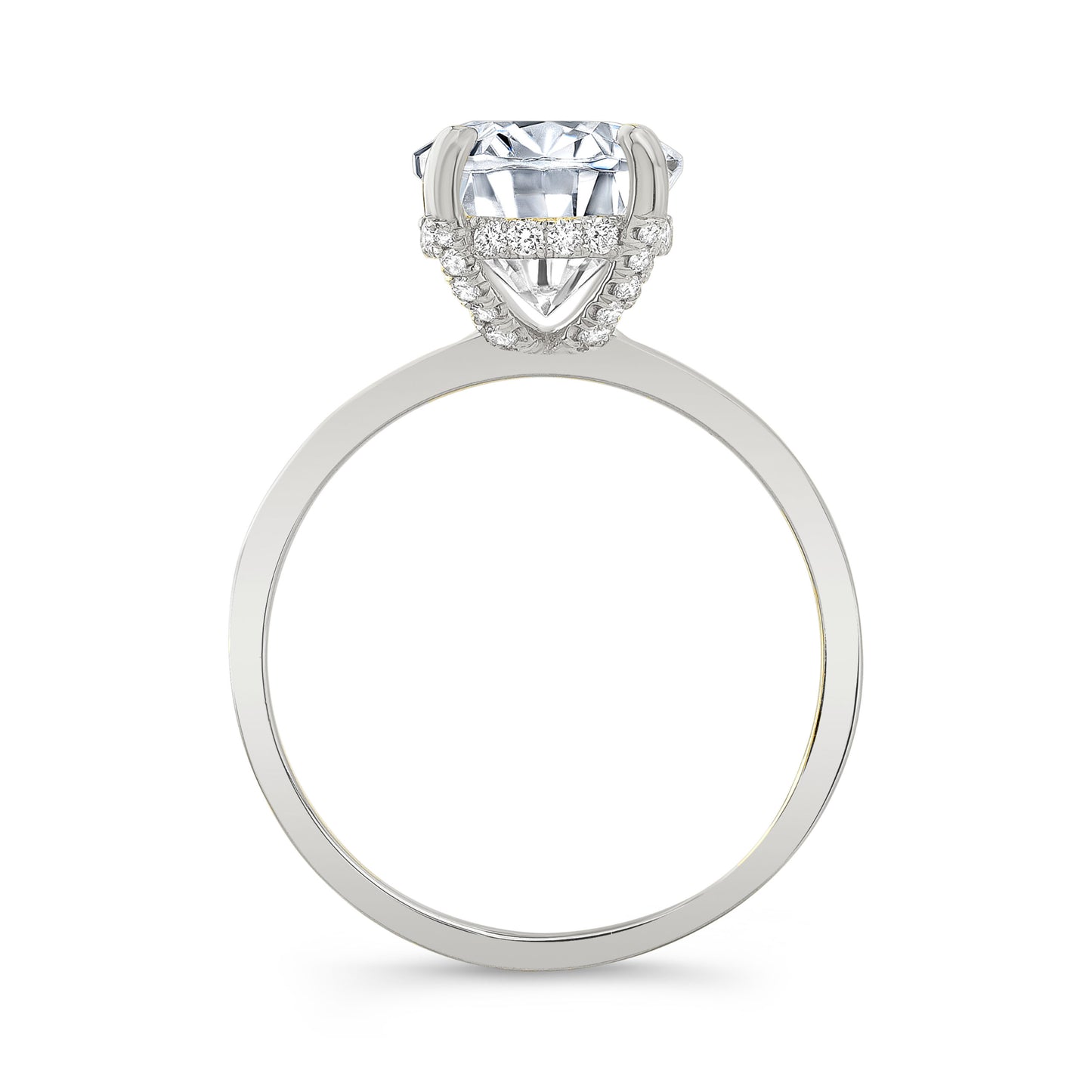 The Doenara | Oval Lab Diamond with Hidden Pavé Detail