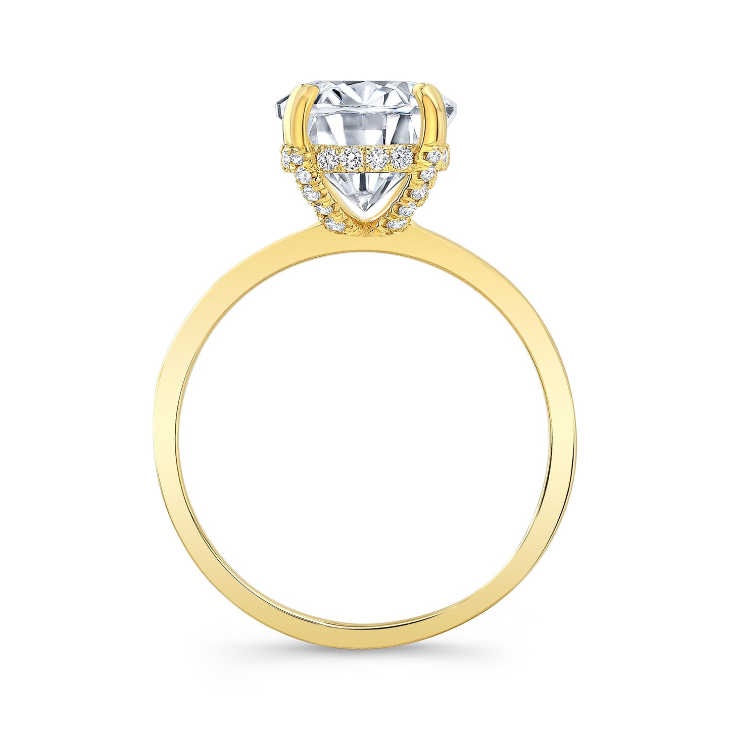 The Doenara | Oval Lab Diamond with Hidden Pavé Detail