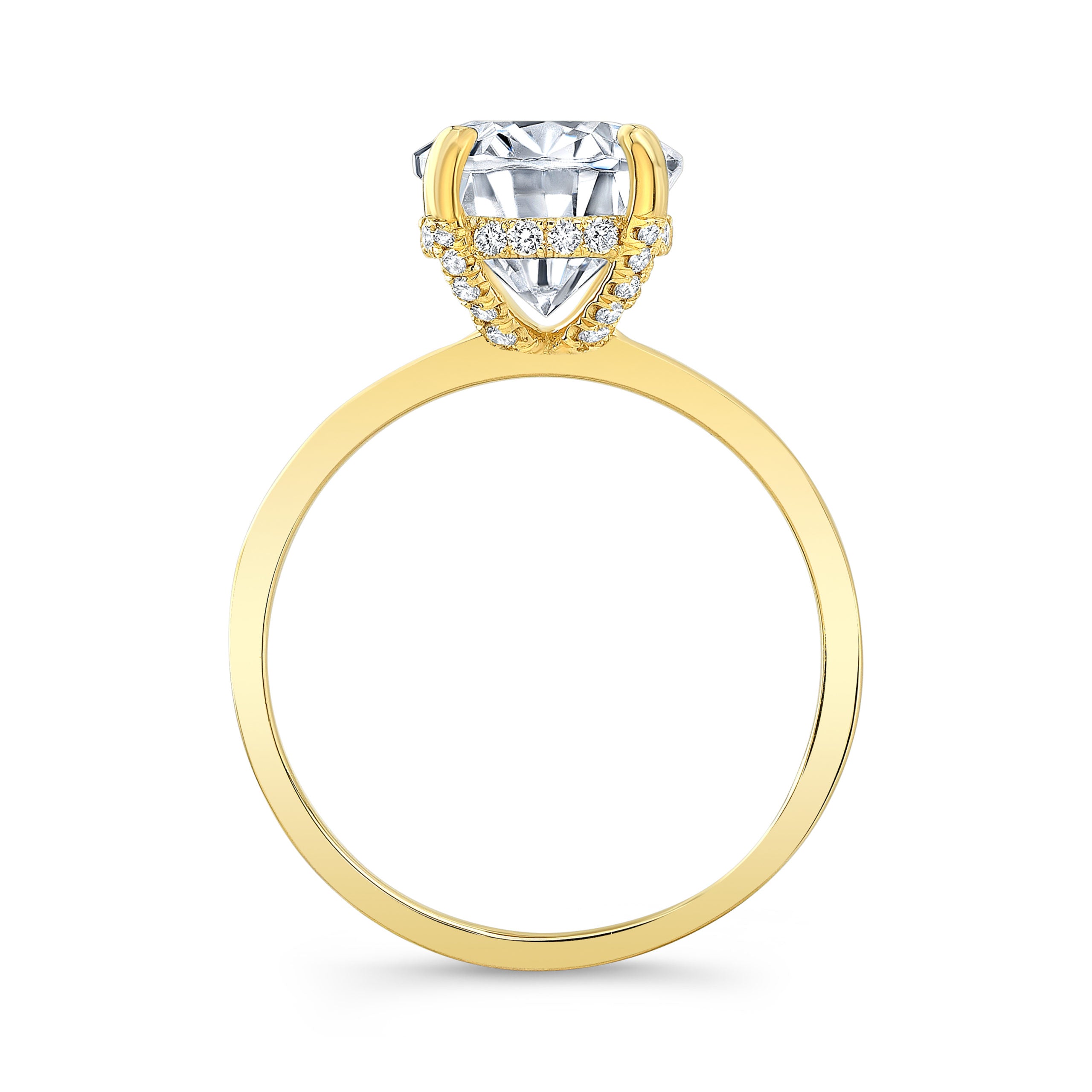 The Doenara | Oval Lab Diamond with Hidden Pavé Detail