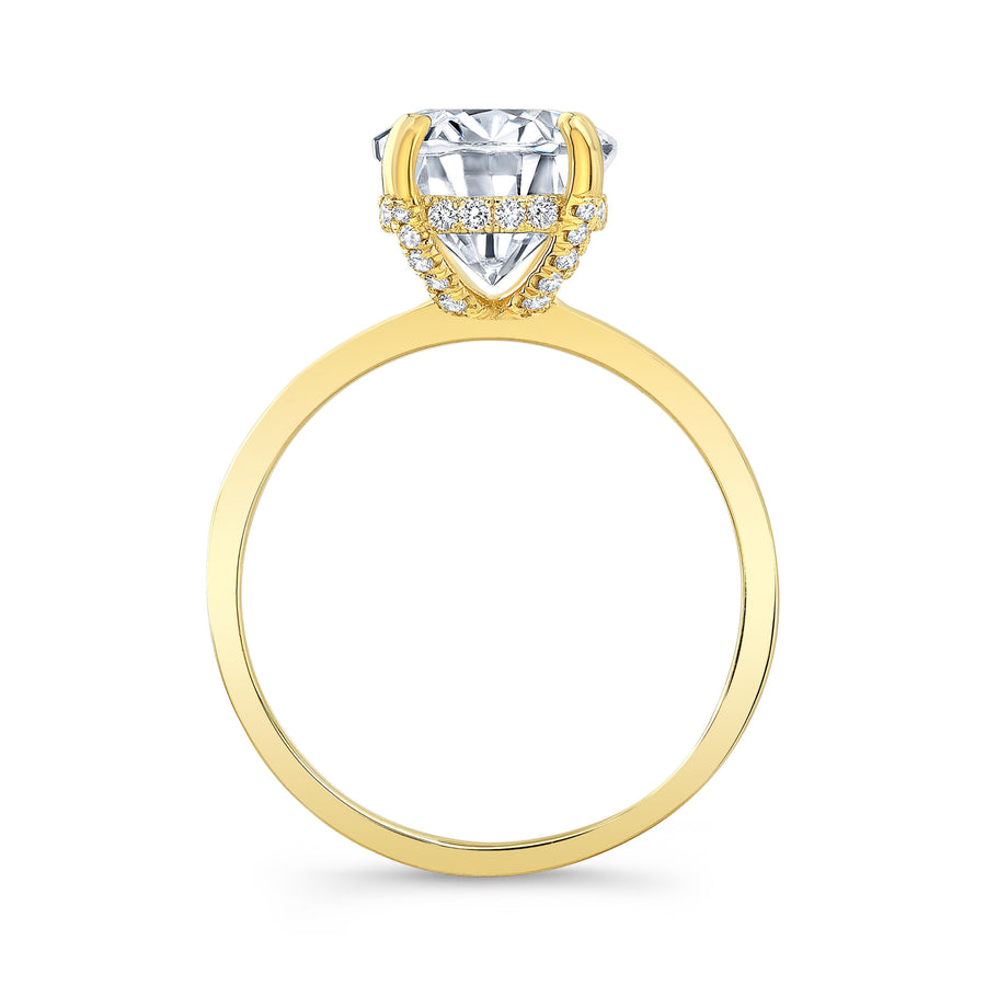 The Doenara | Oval Lab Diamond with Hidden Pavé Detail
