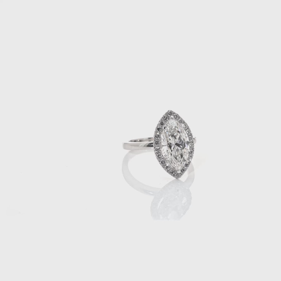 The Marquise Halo Elegance Ring