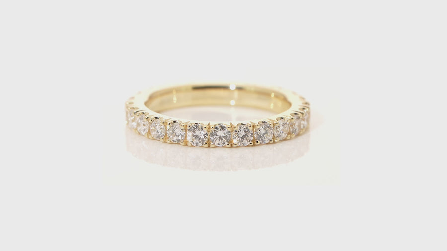 14k Gold 2mm Eternity Band