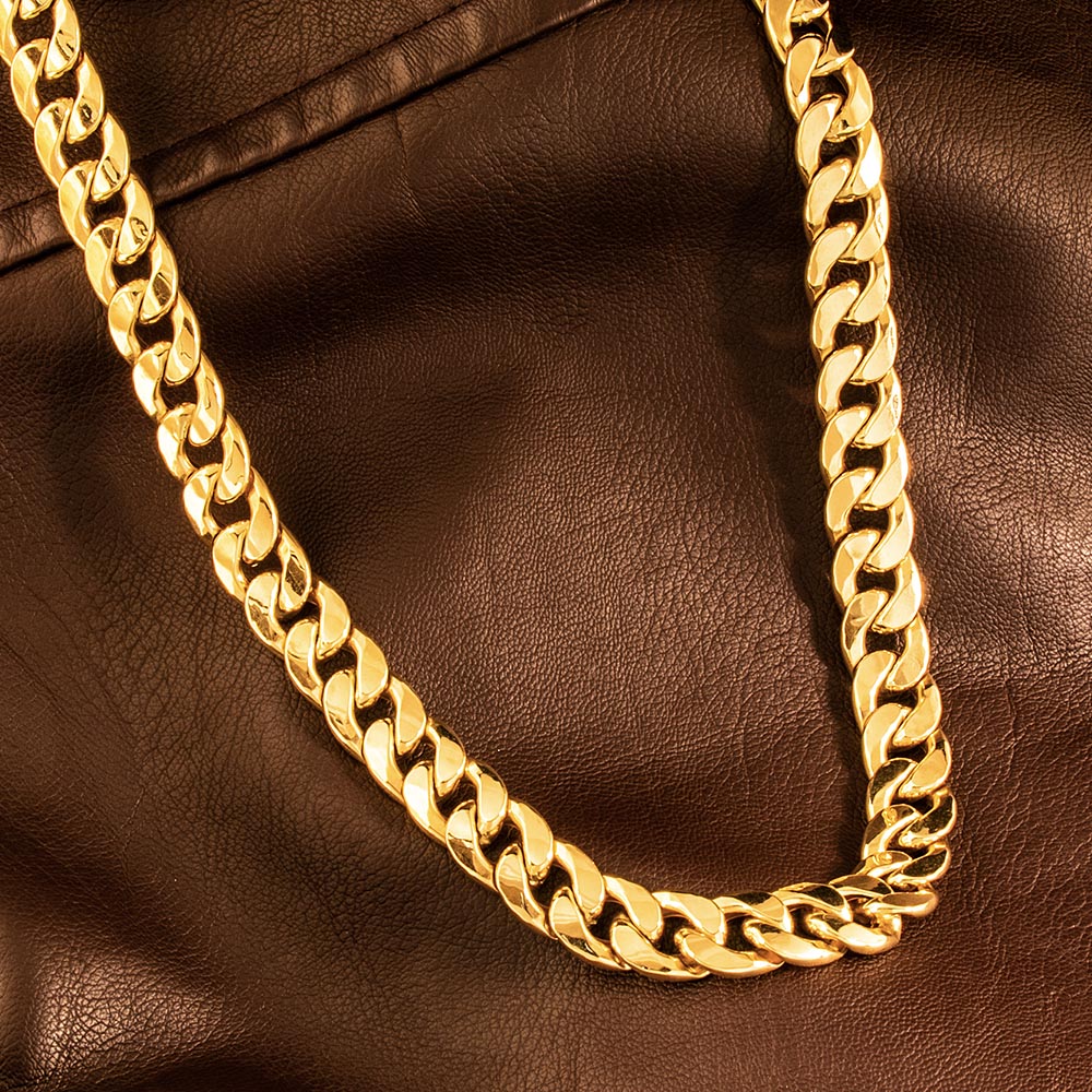 14K Solid Gold Miami Cuban Chain